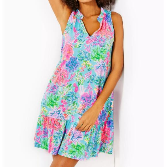 Lilly Pulitzer Dresses & Skirts - LILLY PULITZER Womens Malone Dress XL Cay to My Heart Blue Celestial Blue NWT